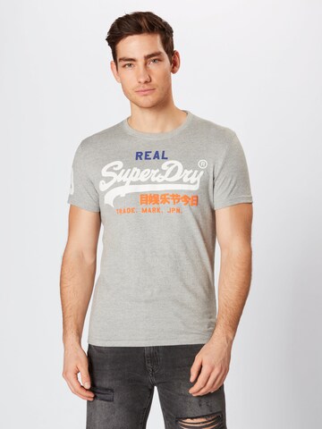 T-Shirt Superdry en gris : devant