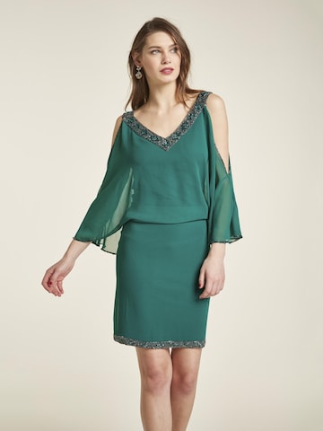 heine Koktejlové šaty – zelená: přední strana
