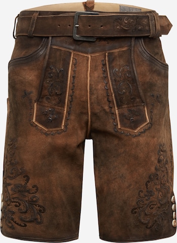 ruda MARJO Kelnės su tradiciniais raštais: priekis