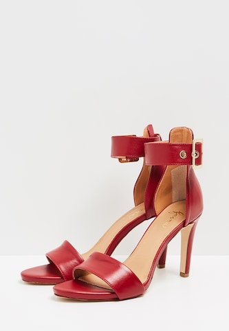 Sandales à lanières faina en rouge