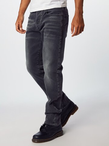 G-STAR Regular Jeans '3301 Straight' in Zwart: voorkant