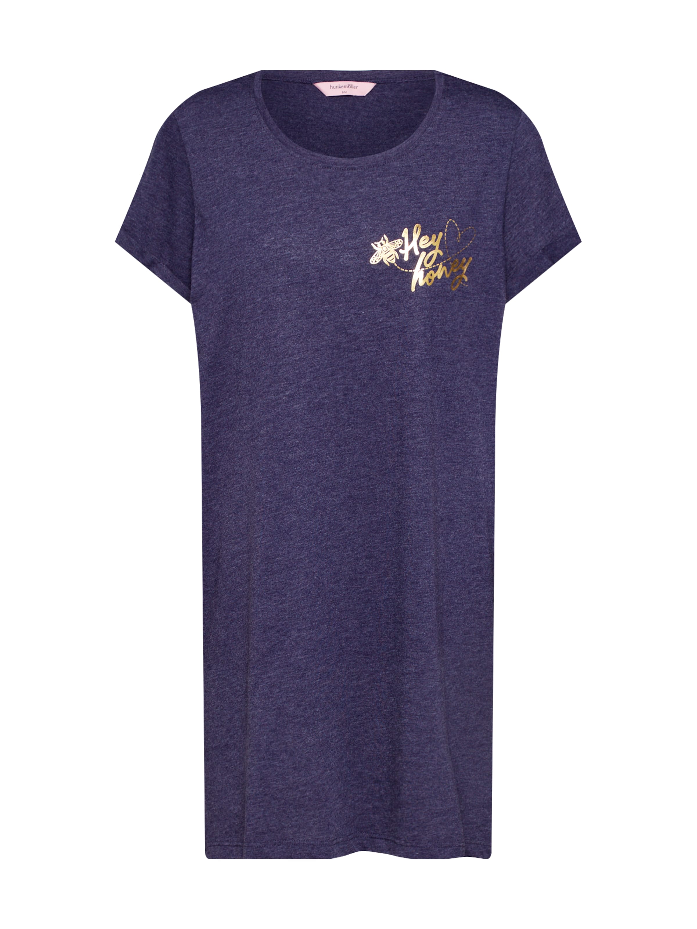 Hunkemöller - Nachthemd 'Nightie SS R-Neck Bee' in de kleur Blauw