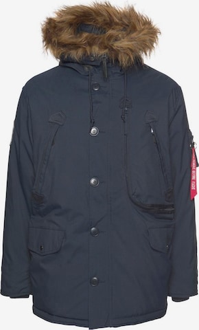 ALPHA INDUSTRIES Winter Parka 'Polar' in Blue: front