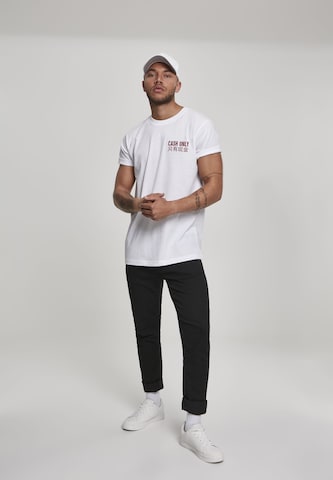 Mister Tee - Camiseta 'Cash Only' en blanco: frente