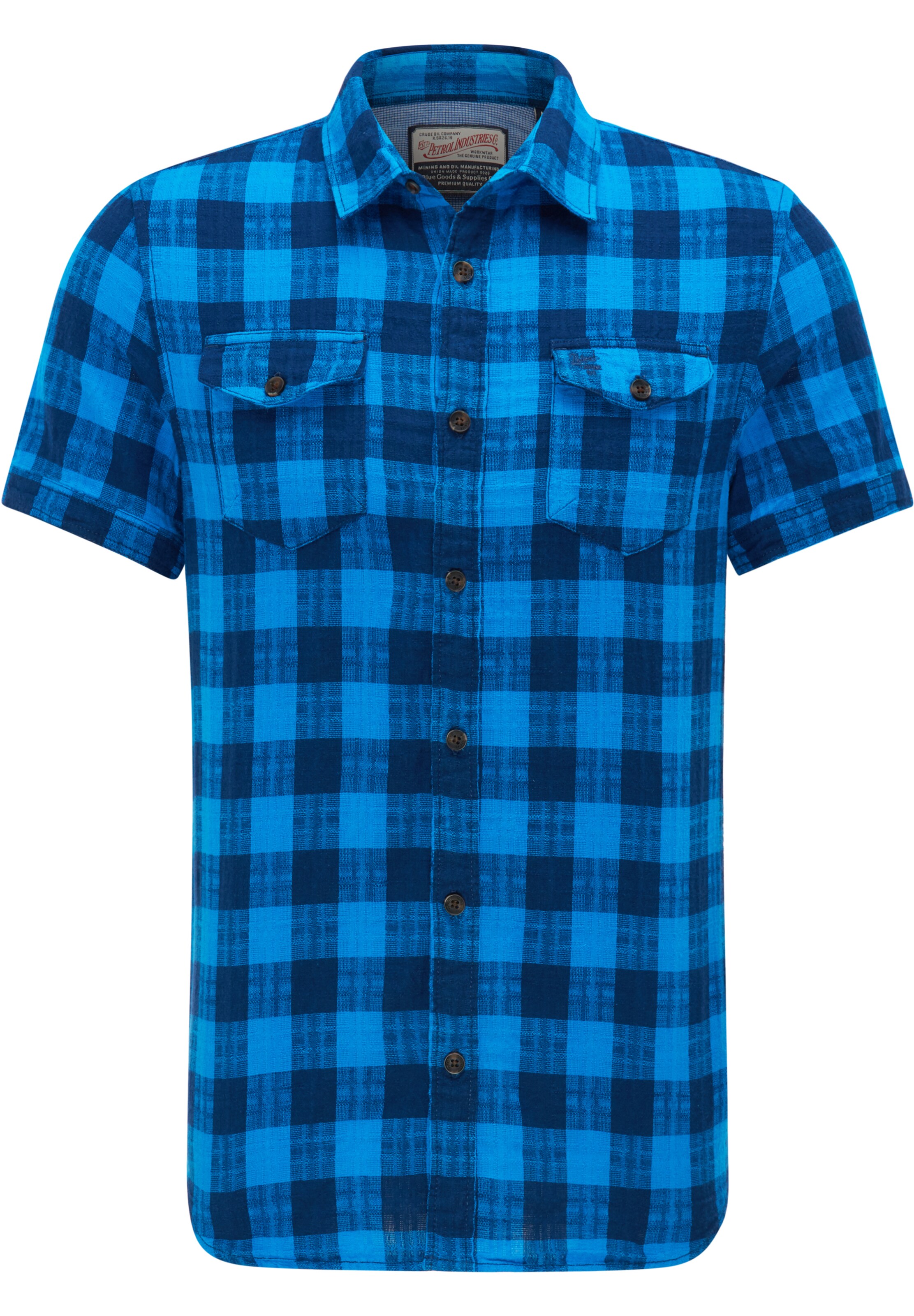 Petrol Industries - Overhemd in de kleur Royal blue/koningsblauw