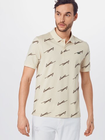 Lacoste LIVE Regular Fit T-Shirt in Beige: predná strana