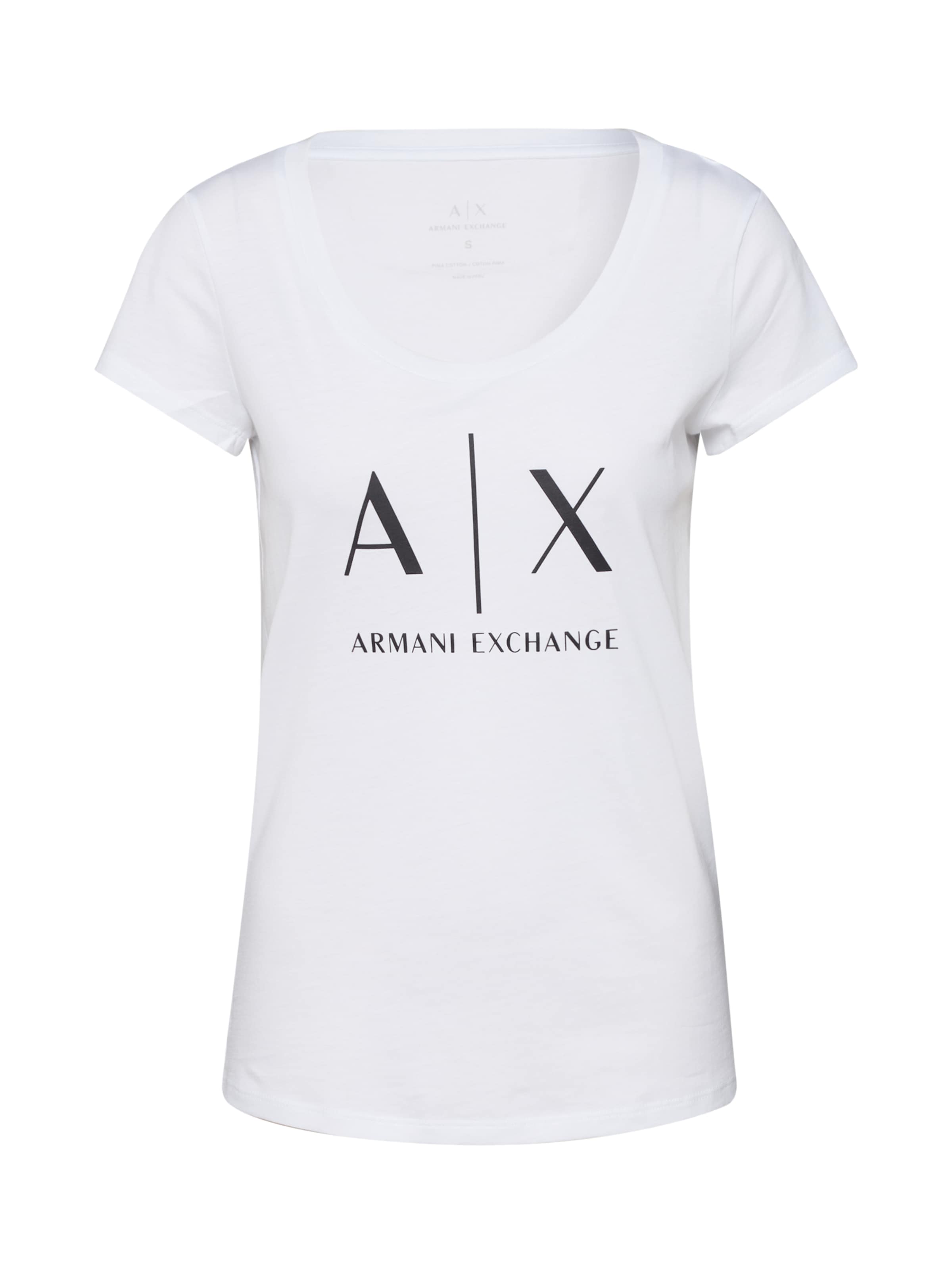 black and white armani exchange shirt