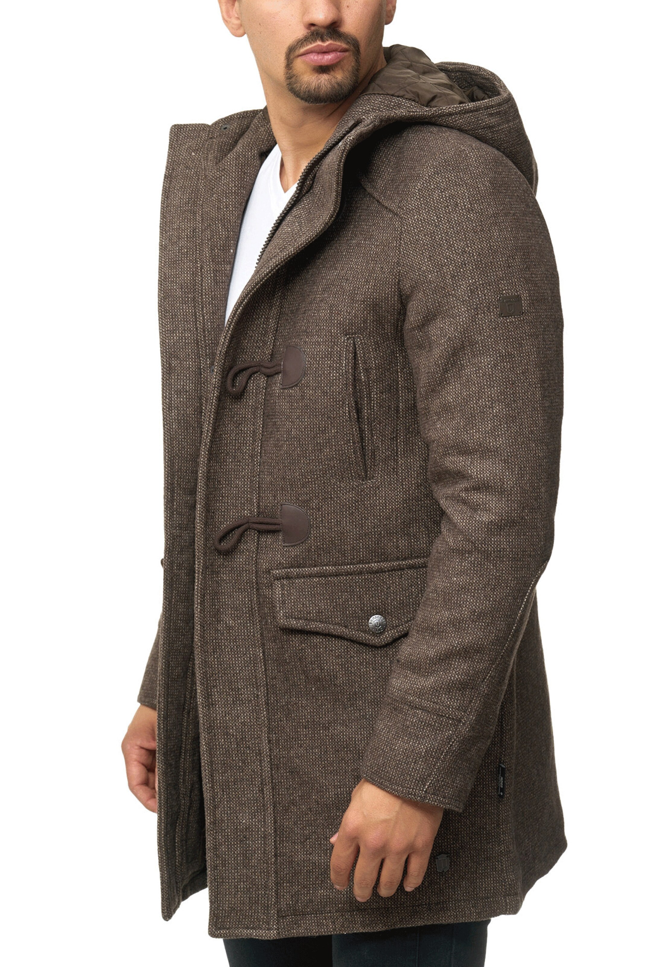 INDICODE JEANS Between-Seasons Coat in Brown