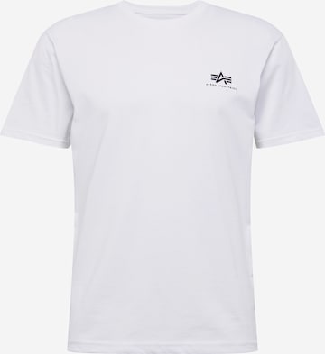 ALPHA INDUSTRIES Regular fit T-shirt i vit: framsida