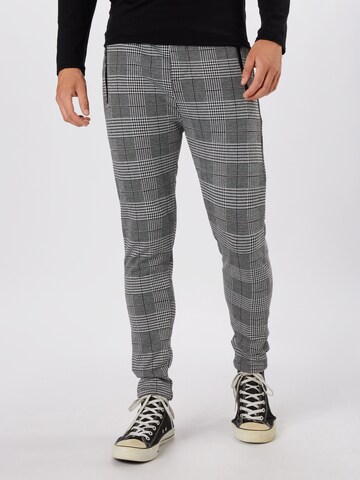 Denim Project Tapered Trousers in Grey: front
