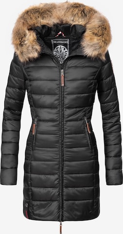 MARIKOO Winter Coat 'Rose' in Black: front