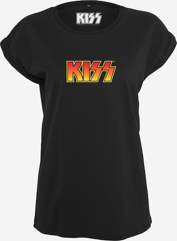 Merchcode Shirt 'Kiss' in Zwart: voorkant
