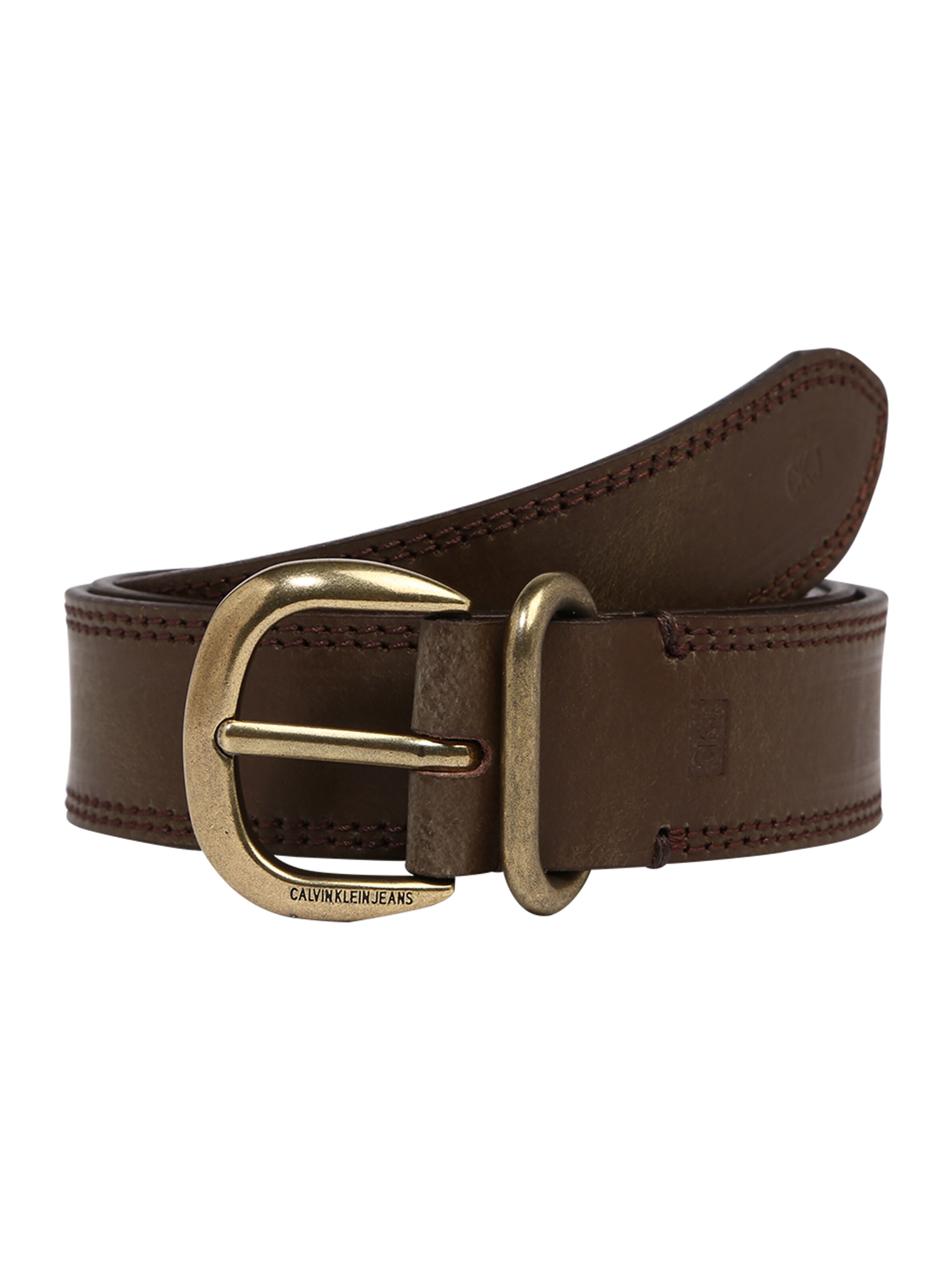 Calvin Klein - Riem '3cm ROUNDED BUCKLE BELT' in de kleur Bruin