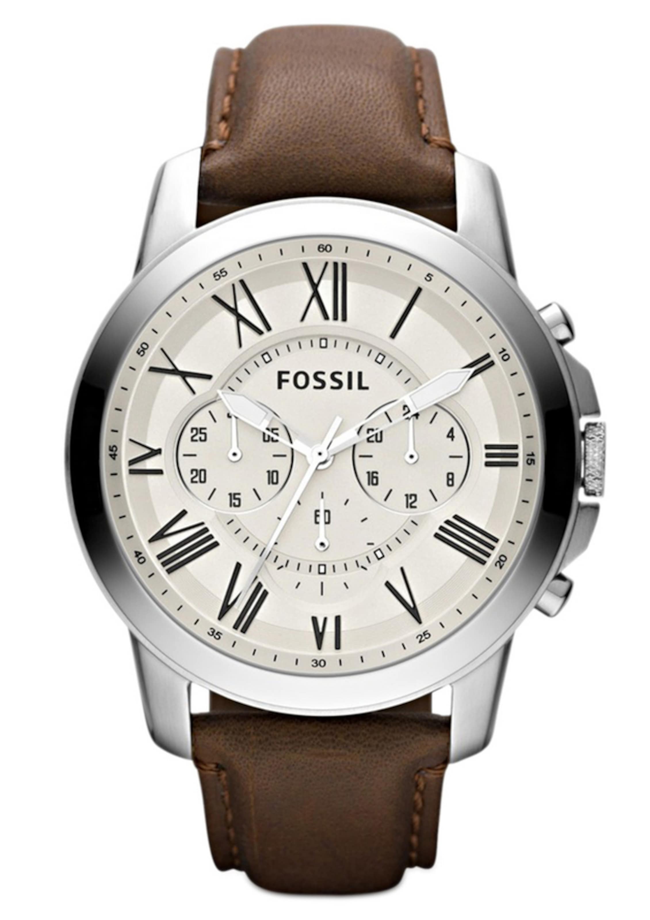 FOSSIL Аналоговые часы 'GRANT' в Коричневый: спереди