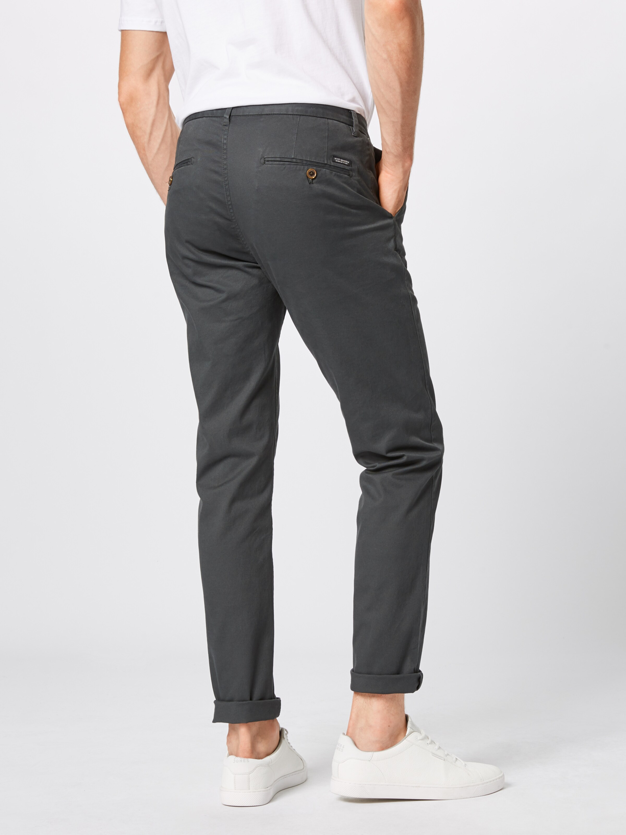 SCOTCH & SODA Chinohose 'Stuart' in dunkelgrau: Rückansicht