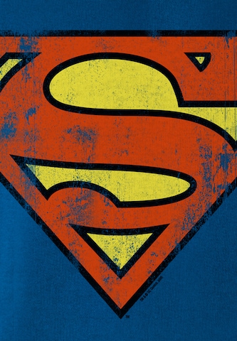 LOGOSHIRT Kapuzen-Sweatshirt "Superman" in Blau