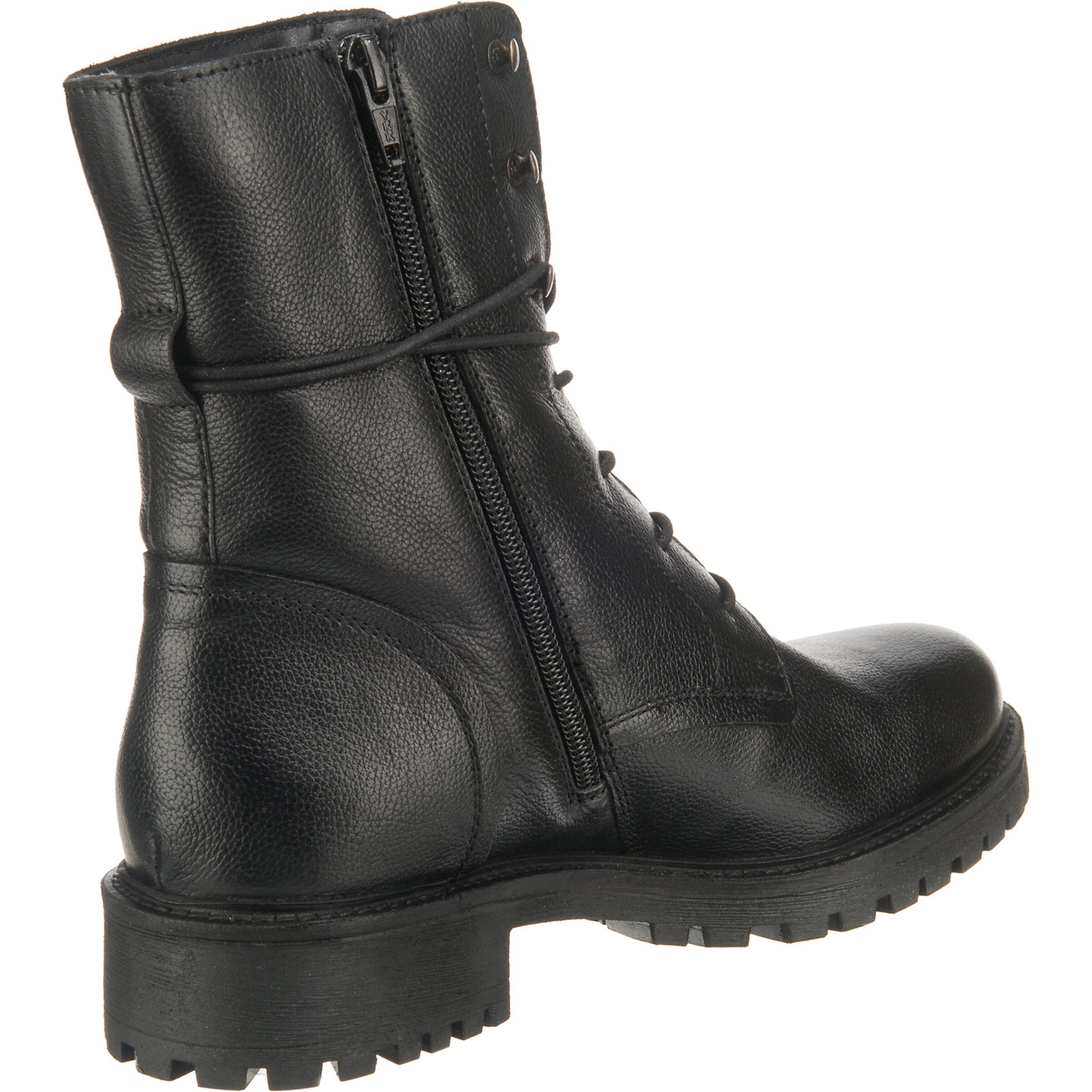 GEOX Schnürstiefelette in Schwarz