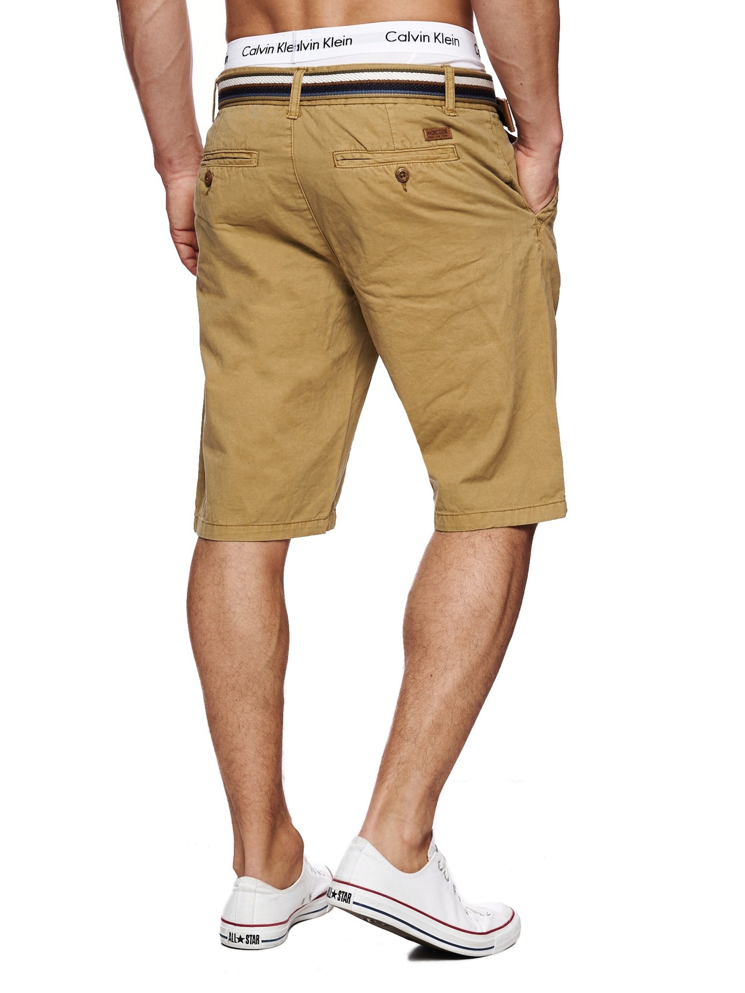 INDICODE JEANS Regular Shorts 'Cuba' in Beige