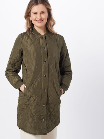 Kaffe Between-Seasons Coat 'Shally' in Green: front