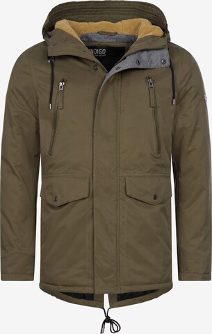 INDICODE JEANS Winterparka 'Loaf ' in Groen: voorkant