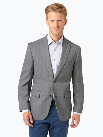 Coupe regular Veste de costume Andrew James en gris : devant