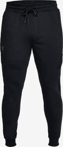 UNDER ARMOUR Tapered Trainingshose 'Threadborne Stacked' in Grau: predná strana