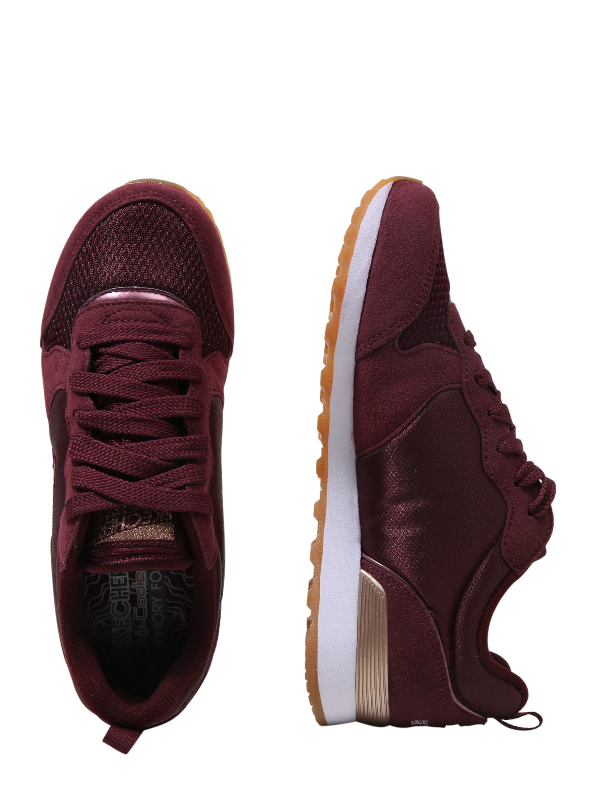 Baskets basses 'Gold'n Gurl' SKECHERS en rouge