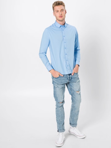 !Solid Rovný strih Košeľa 'Shirt - Tyler LS' - Modrá