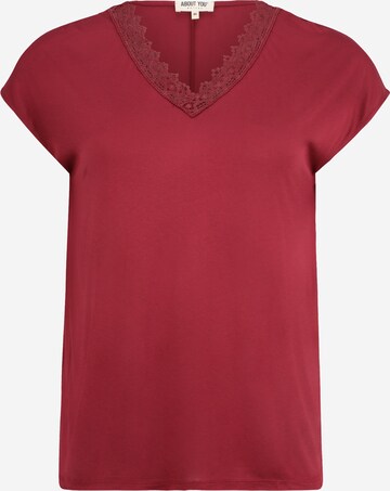 Camicia da donna 'Kate' di ABOUT YOU Curvy in rosso: frontale