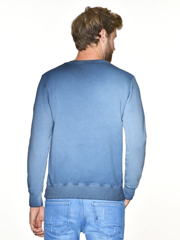 TOP GUN Sweatshirt 'Smoking Monkey' in Blau