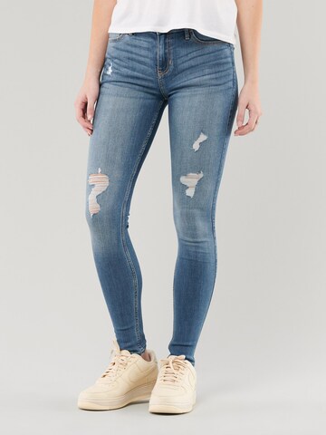 HOLLISTER Skinny Fit Дънки в синьо: отпред