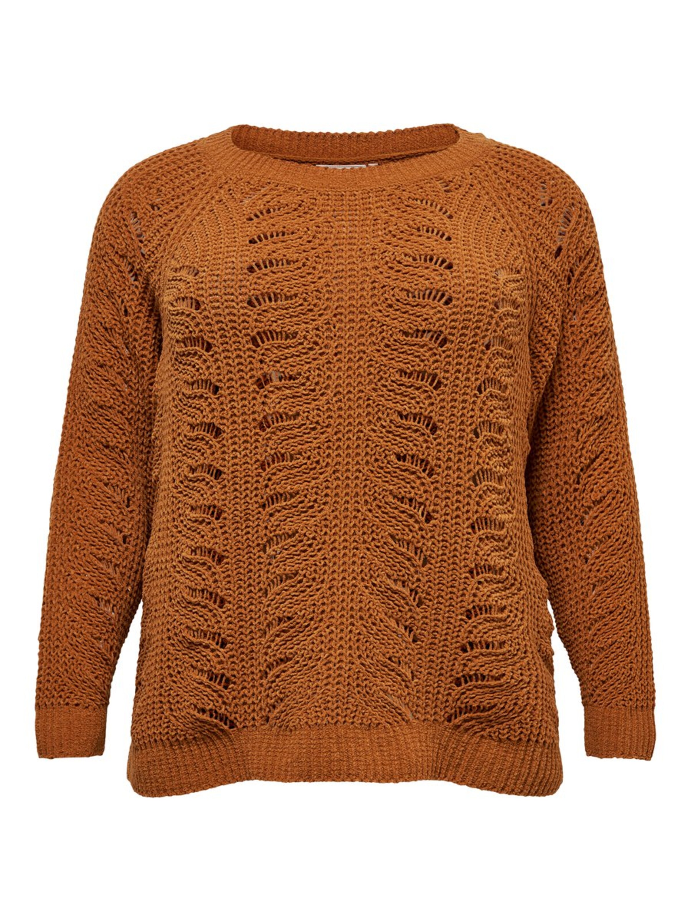 ONLY Carmakoma - Trui 'DINA' in de kleur Sinaasappel