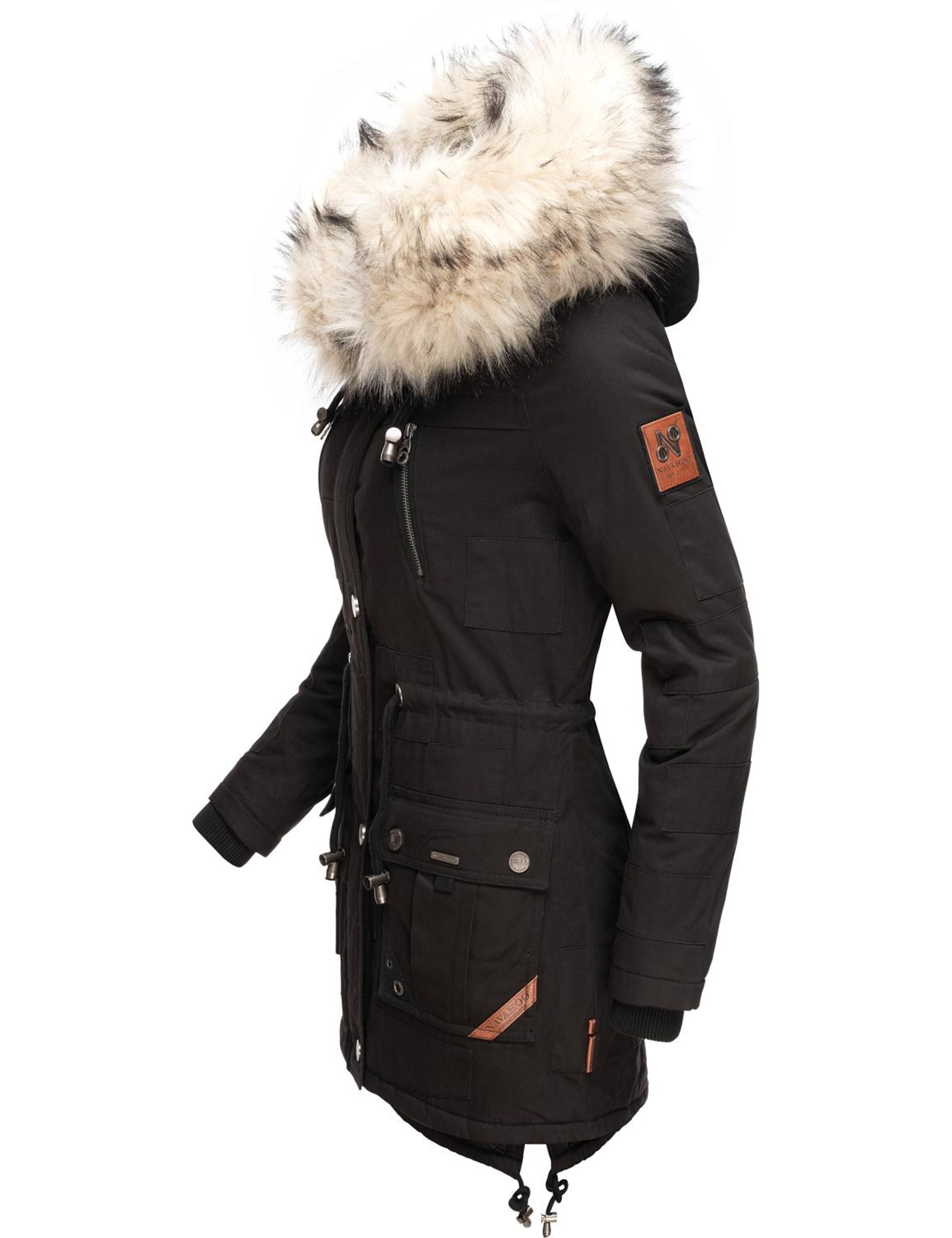 NAVAHOO Zimná parka 'Honigfee' - Čierna