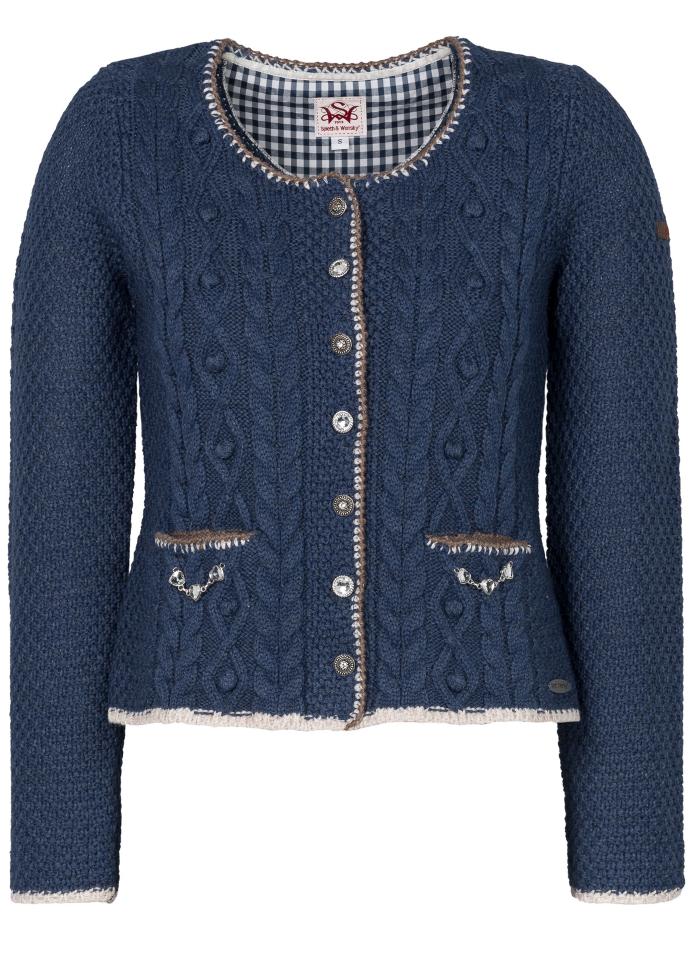 SPIETH & WENSKY - Strickjacke 'Aida' in taubenblau