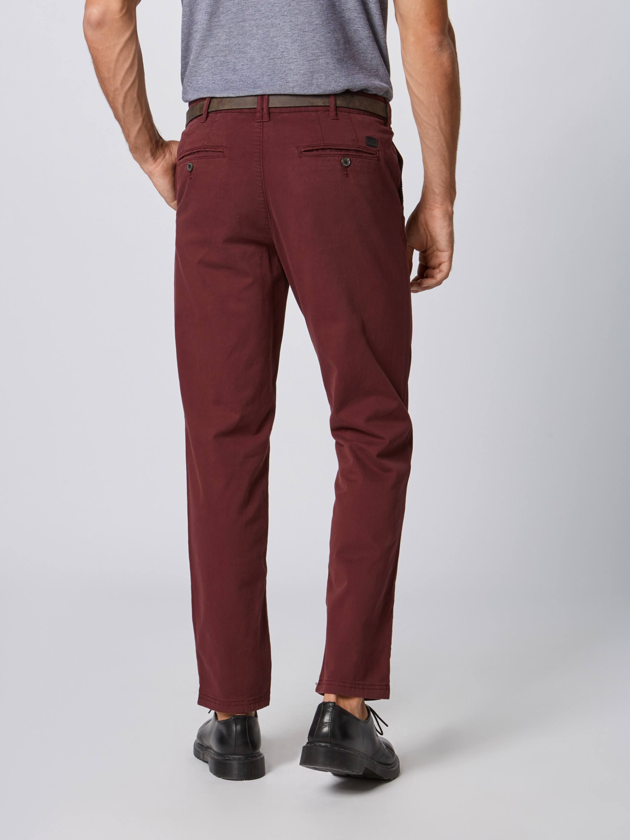 JACK & JONES Chino 'ROY JAMES' in de kleur Bordeaux: Achteraanzicht
