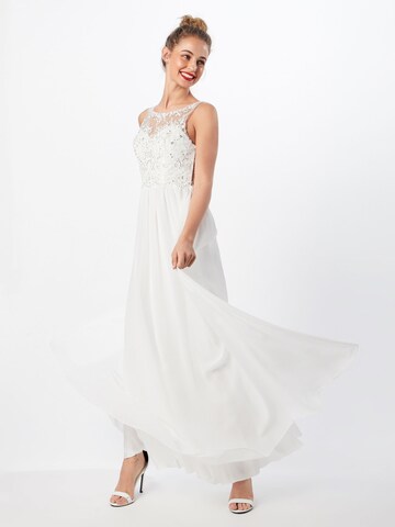 Laona Evening Dress in White: front