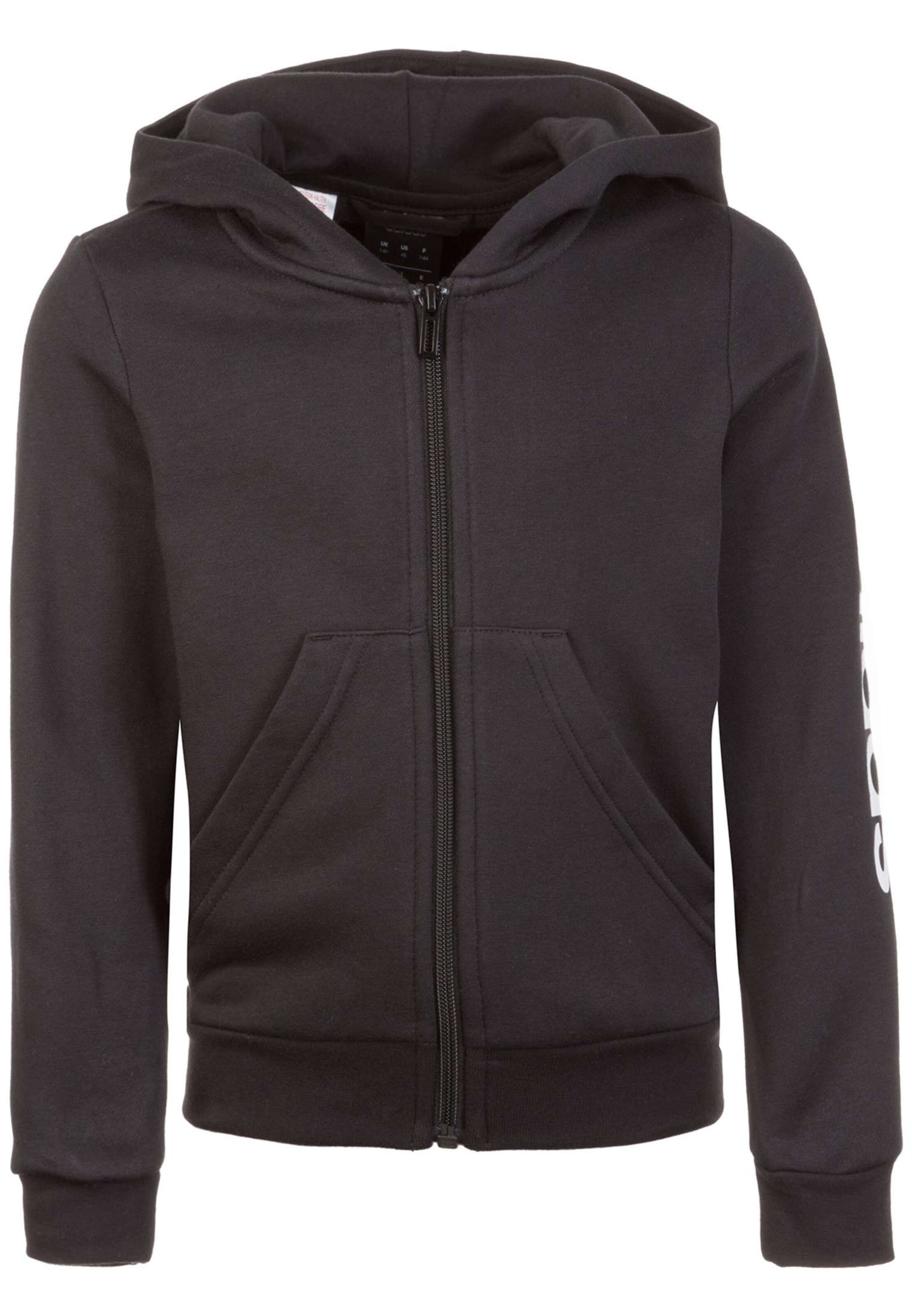 ADIDAS PERFORMANCE - Sportief sweatvest 'Essentials Linear' in de kleur Zwart