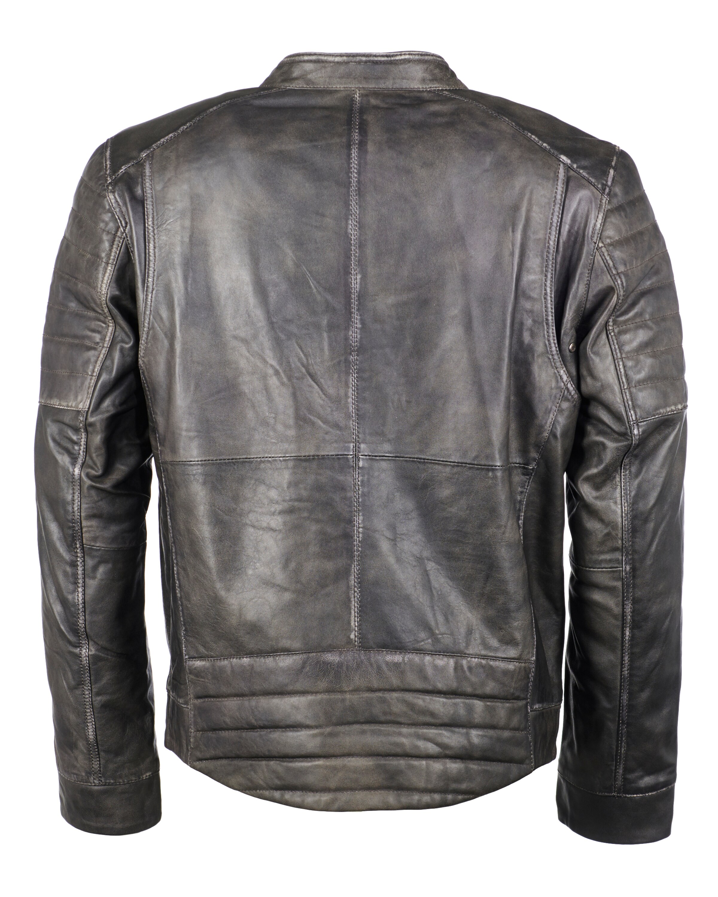 MUSTANG Lederjacke 'James' in Grau