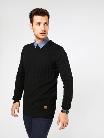 Kronstadt Regular fit Sweater 'CARLO' in Black: front