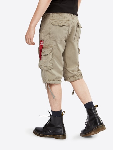 ALPHA INDUSTRIES Loose fit Pants 'Jet' in Beige