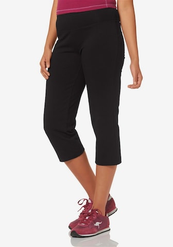 KangaROOS Slim fit Athletic Pants in Black: front