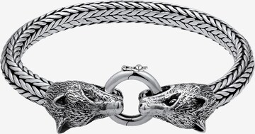 KUZZOI Bracelet 'Wolf' in Silver: front