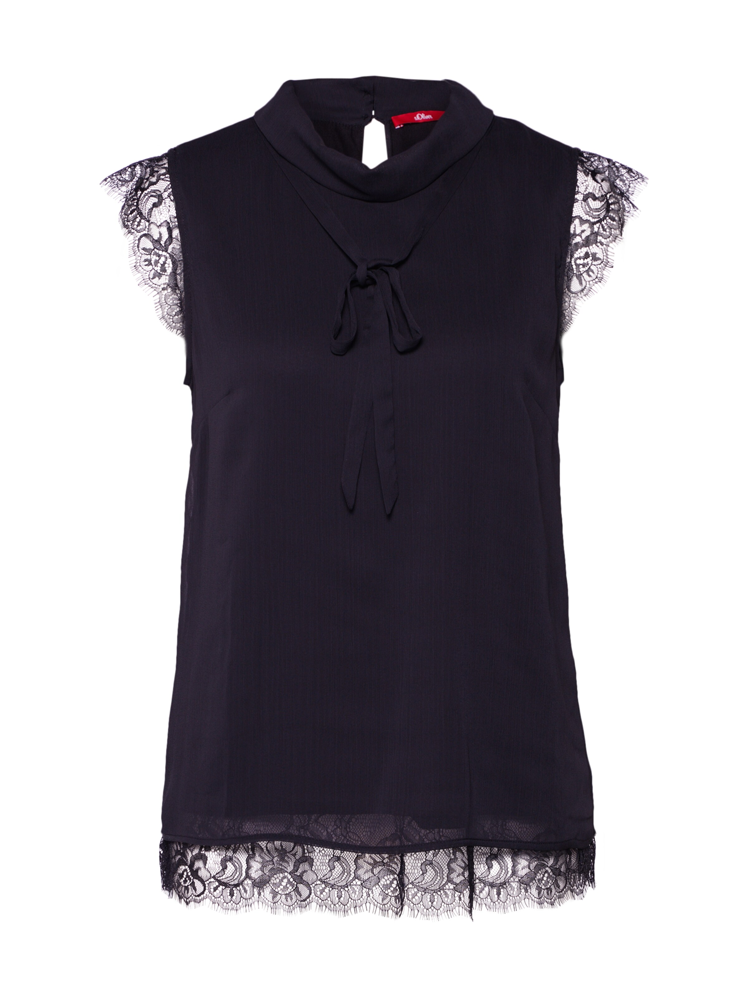 s.Oliver - Blusentop in schwarz