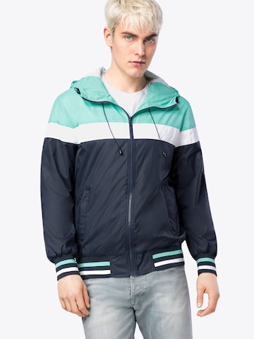 Veste mi-saison Urban Classics en bleu : devant