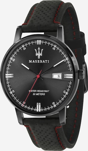 Montre à affichage analogique 'ELEGANZA' Maserati en noir : devant