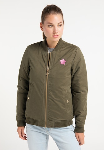 MYMO Between-Season Jacket in Green: front