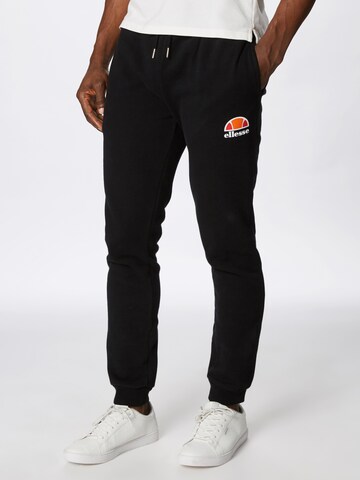 ELLESSE Tapered Παντελόνι φόρμας 'Ovest' σε μαύρο: μπροστά