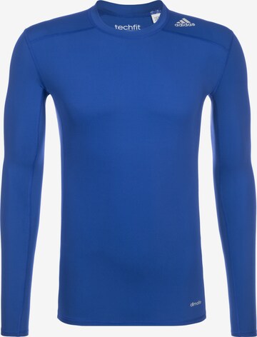 ADIDAS PERFORMANCE Shirt 'TechFit Base' in Blau: predná strana