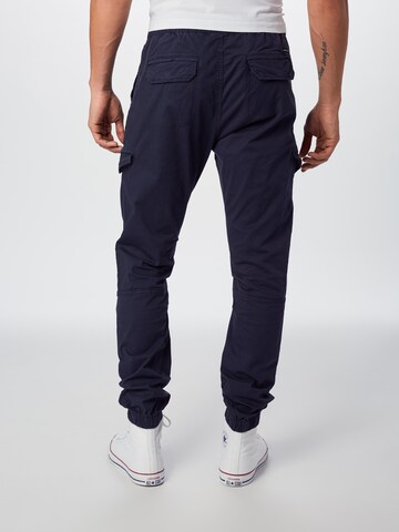 Effilé Pantalon cargo 'Levy' INDICODE JEANS en bleu : derrière
