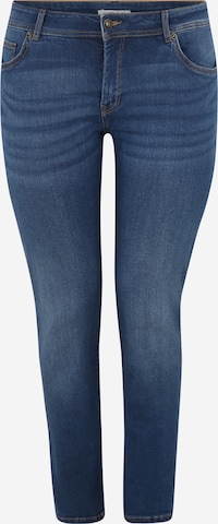 Slimfit Jeans de la Tom Tailor Women + pe albastru: față
